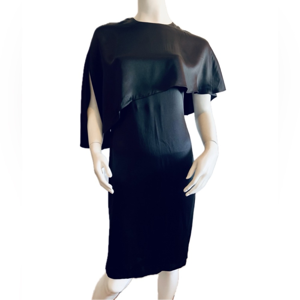 Vampire Aesthetic Satin Cape Dress